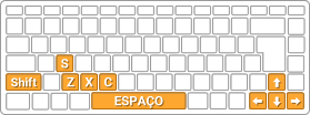 Teclas Luta Deuses